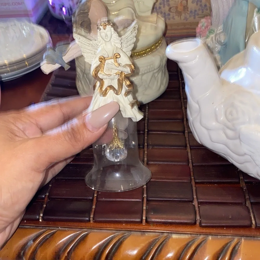 Bundle of angle pieces including a teapot, jewelry holder, candle holder, bell